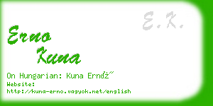 erno kuna business card